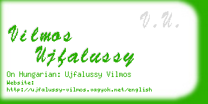 vilmos ujfalussy business card